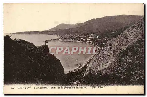 Menton - Vue Generale prise de la Frontiere Italienne - Cartes postales