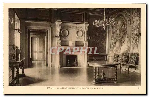 Pau - Chateau Henri IV - Salon de Famille - Ansichtskarte AK