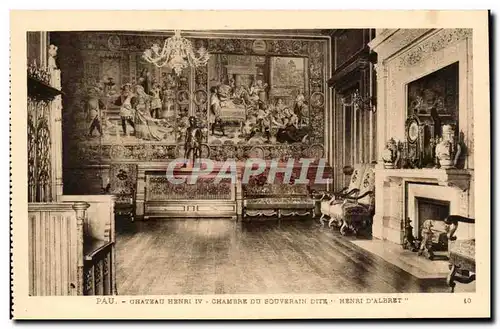 Pau - Chateau Henri IV - Chambre du Souverain - Cartes postales