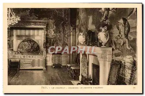 Pau - Chateau Henri IV - Chambre de Jeanne d&#39Albert - Ansichtskarte AK