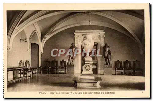 Pau - Chateau Henri IV - Salle des Officiers de Service - Ansichtskarte AK