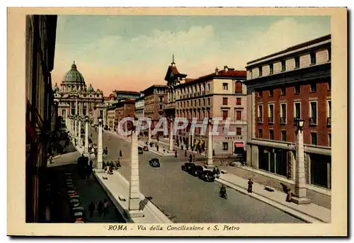 Italia - Italie - Roma - Rome - Via della Conciliaazone e S Pietro - - Ansichtskarte AK