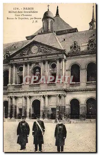Paris - 7 - Hotel des Invalides - Cour d&#39Honneur - Statue de Napoleon - Ansichtskarte AK