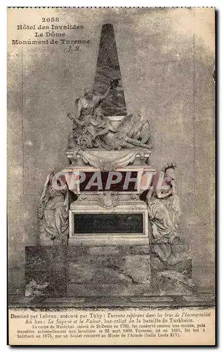 Paris - 7 - Hotel des Invalides - Le Dome - Monument de Turenne - Cartes postales