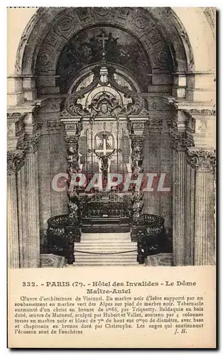 Paris - 7 - Hotel des Invalides - Le Dome - Maitre Autel - Ansichtskarte AK