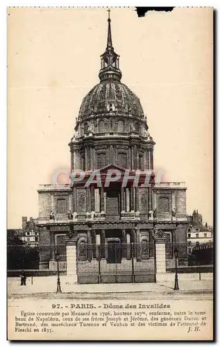 Paris - 7 - Hotel des Invalides - Le Dome - Ansichtskarte AK