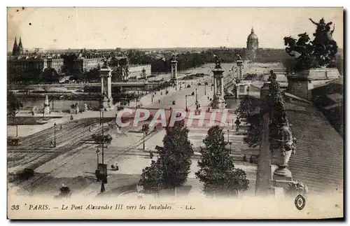 Paris - 7 - Le Pont Alexandre - Vers les Invalides - Cartes postales