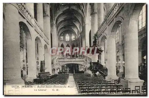 Paris - 5 - Eglise Saint Etienne du Mont - Le choeur Ansichtskarte AK