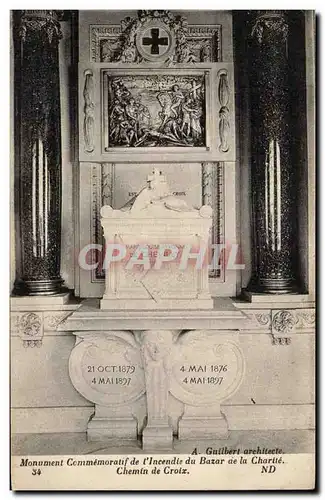 Paris - Monument Commemoratif de l&#39Incendie du Bazar de la Charite - Ansichtskarte AK