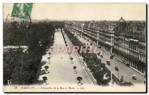 Paris - 1 - Perspective de la Rue de Rivoli - Ansichtskarte AK