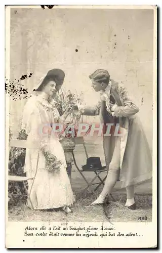 Fantaisie - Couple in elegant clothing - Cartes postales