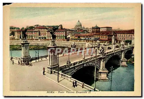 Italia - Italie - Roma - Rome - Ponte Vittorio Emanuele II- Ansichtskarte AK