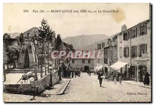 Mont Louis - La Grande Rue (alt 1600m) - enfants - Cartes postales