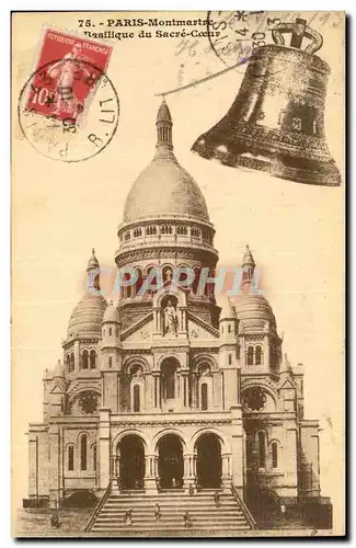 Paris - 18 - Sacre Coeur - Montmartre - cloche - Ansichtskarte AK