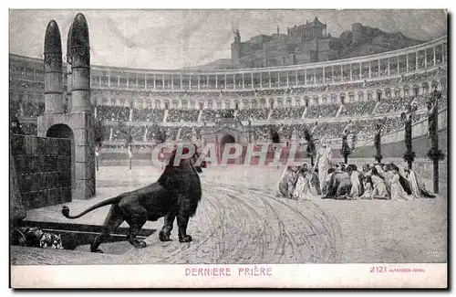 Animaux - Lion in Roman arena - Ansichtskarte AK