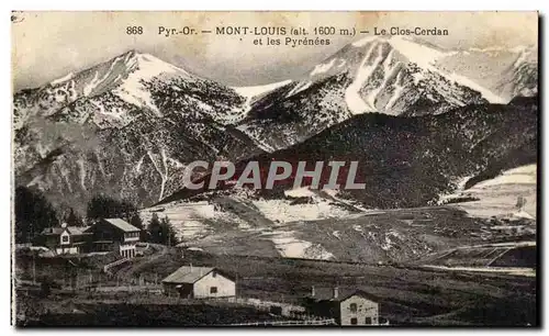 Cartes postales Mont Louis Le clos Servan et les Pyrenees