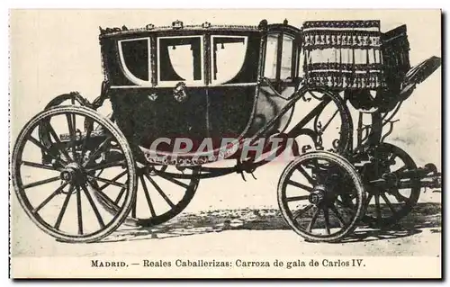 Espana Spain Espana Ansichtskarte AK Madrid Reales Caballerizas Carroza de gala de Carlos IV