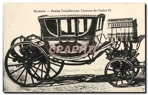 Espana Spain Espana Ansichtskarte AK Madrid Reales Caballerizas Carroza de Carlos IV