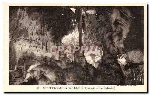 Cartes postales Grottes d'Arcy sur Cure Le calvaire