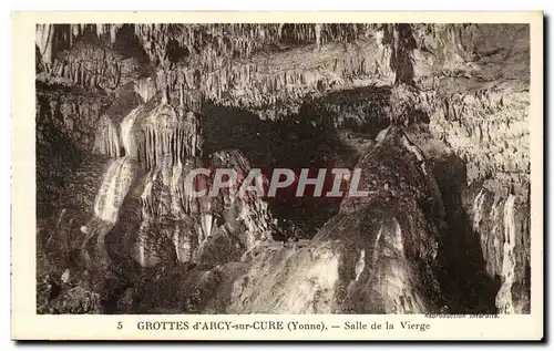 Cartes postales Grottes d'Arcy sur Cure Salle de la vierge