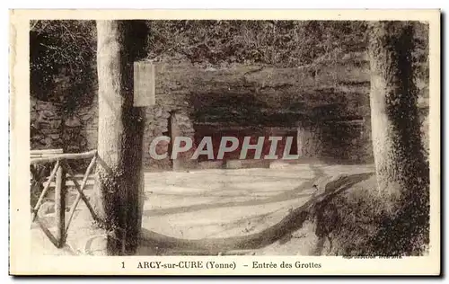 Cartes postales Grottes d'Arcy sur Cure Entree des grottes
