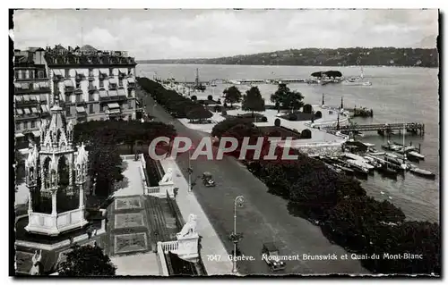 Cartes postales moderne Suisse Geneve Monument Brunswick et quai du Mont Blanc