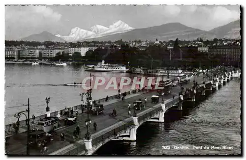 Moderne Karte Suisse Geneve Pont du Mont Blanc