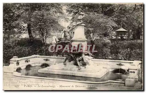 Cartes postales Paris Le Luxembourg Monument de Delacroix