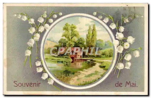 Cartes postales Fantaisie Souvenir de Mai Muguet