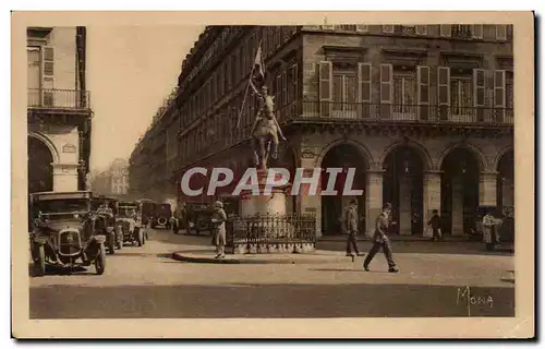 Paris Ansichtskarte AK Statue de Jeanne d&#39arc Due a Fremiet Place de Rivoli