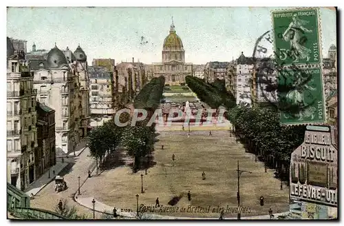 Paris Cartes postales Avenue de Breteuil et les Invalides