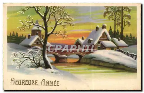 Cartes postales Fantaisie Village Heureuse Annee