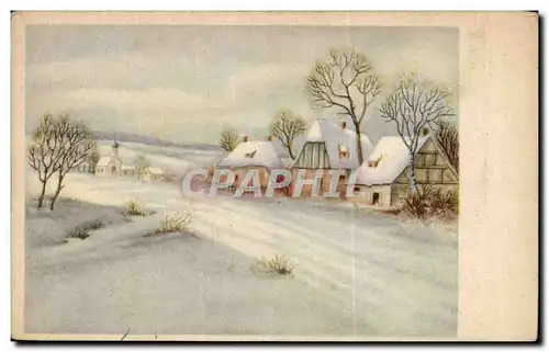 Cartes postales Fantaisie Paysage sous la neige