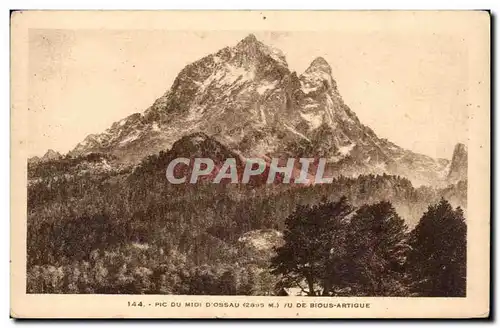 Cartes postales Pic du Midi d&#39Ossau vu de Bious Artigue