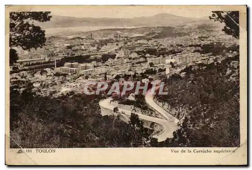 Cartes postales Toulon Vue de la corniche superieure