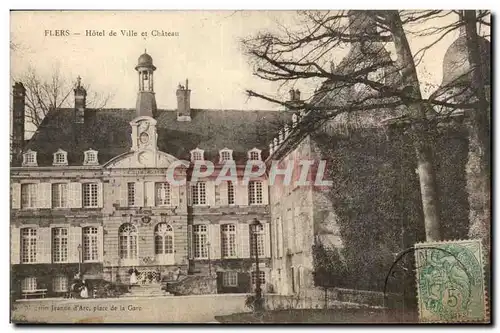 Flers - Hotel de Ville et Chateau- Cartes postales