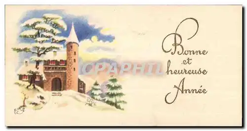 Fetes - Bonne Annee - Castle in Winter - Cartes postales