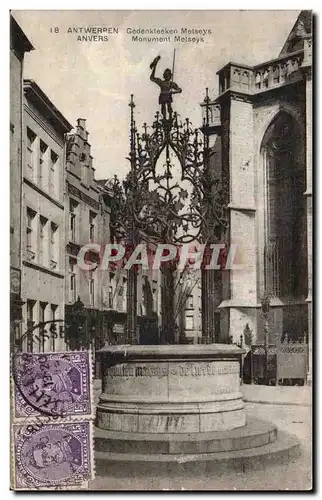 Belgique - Belgien - Anvers - Antwerpen - Monument Metseys - Cartes postales
