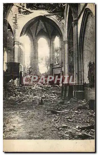 Militaria - Eglise en Ruines apres bombardement - Ansichtskarte AK