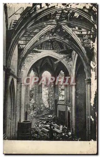 Militaria - Eglise en Ruines apres bombardement - Ansichtskarte AK