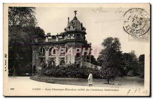 Paris - 8 - les Champs Elysees - Cote Avenue Gabrielle - Cartes postales