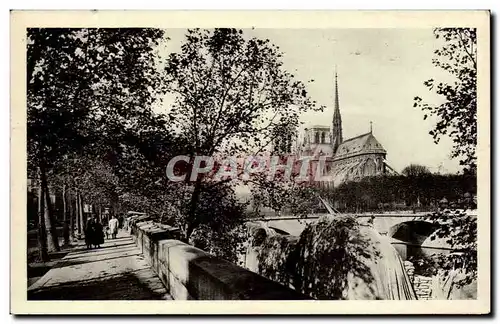 Paris - 4 - Les Quais Notre Dame - Ansichtskarte AK