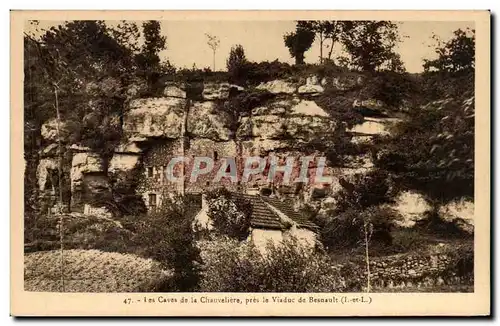 Cartes postales Les caves de la Chauveliere pres le viaduc de Besnault