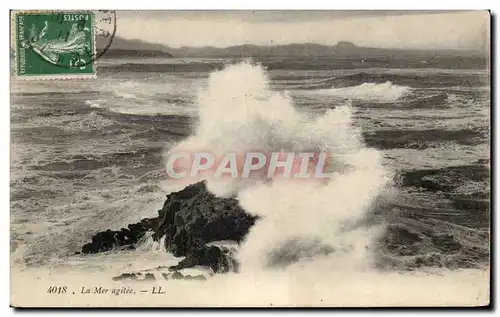 Cartes postales La mer agitee