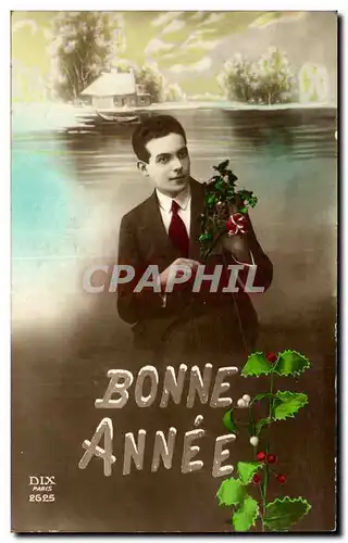 Cartes postales Fantaisie Homme Bonne annee