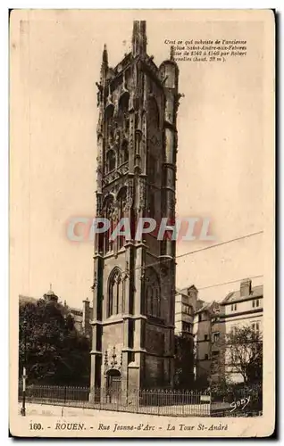 Rouen Ansichtskarte AK Rue Jeanne d&#39arc La Tour St Andre