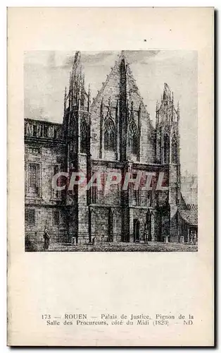 Rouen Cartes postales Palais de justice Pignon de la salle des procureurs cote du Midi