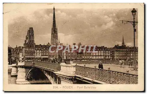 Rouen Ansichtskarte AK Pont Boieldieu