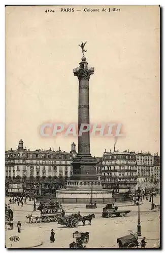 Paris Cartes postales place de la Bastille Colonne de Juillet