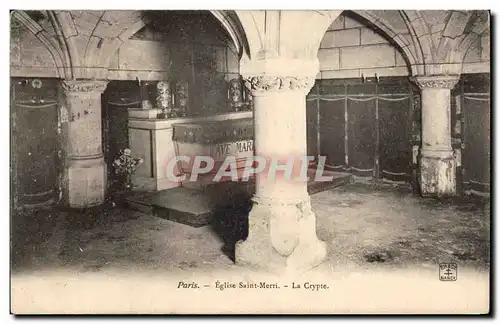 Paris Cartes postales Eglise Saint Merri La crypte